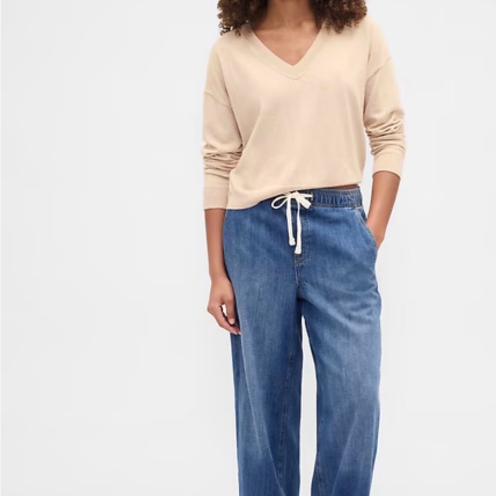 GAP Factory Women's Denim Wide-Leg Jeans
